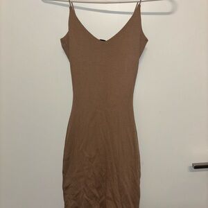 Windsor Tan Ribbed Dress